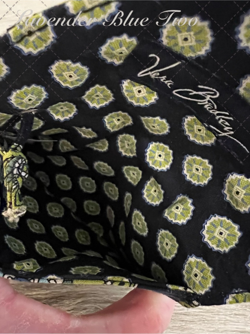 NEW Vintage VERA BRADLEY Cambridge 2007 Luggage Tag Envelope Card Holder Green - Picture 8 of 9